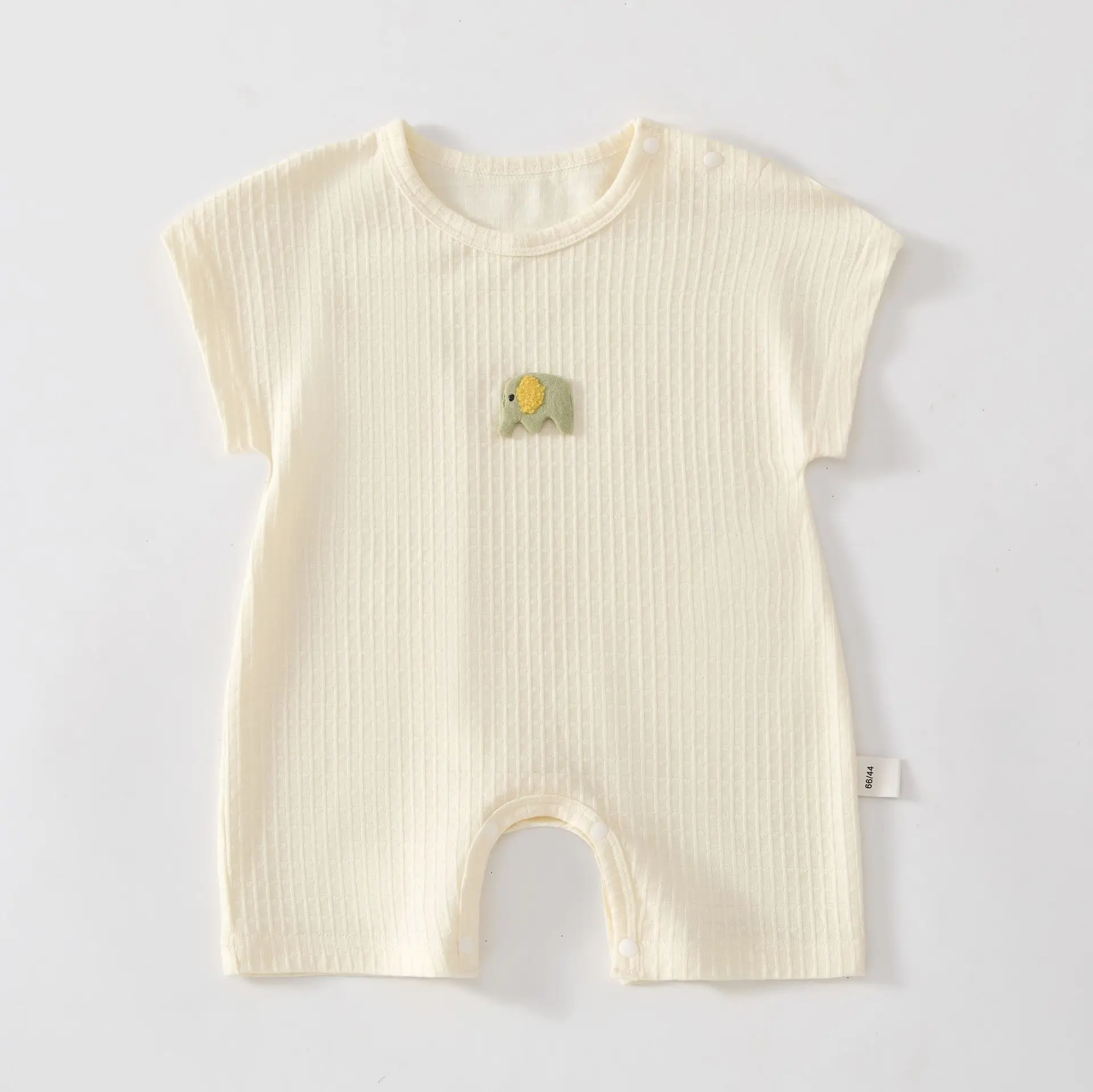 0-24M Weicher, atmungsaktiver Strampler für Kleinkinder, Sommer-Neugeborenen-Overall mit Rundhalsausschnitt, leichte Babykleidung