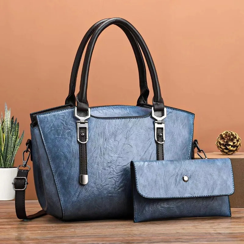 

Casual Big Soft Pu Leather Tote Bag for Women Trendy Female Simple Large High Capacity Retro Shopping Shoulder Bag Handbag women