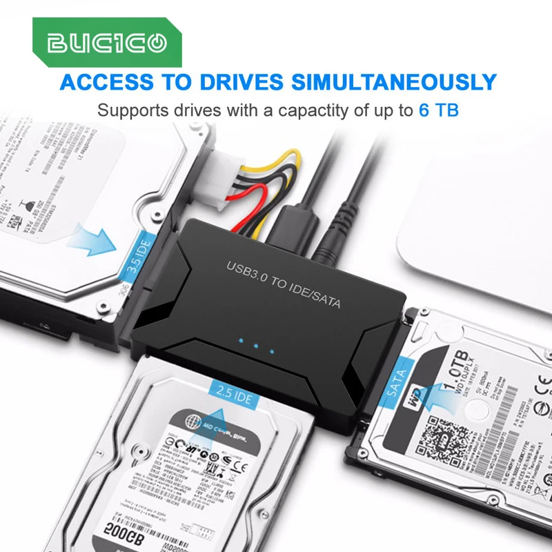 SATA to USB 3.0 IDE Adapter All in one USB 2.0 Sata 3 Cable for 2.5 3.5 Hard Disk Drive HDD SSD USB Converter IDE SATA