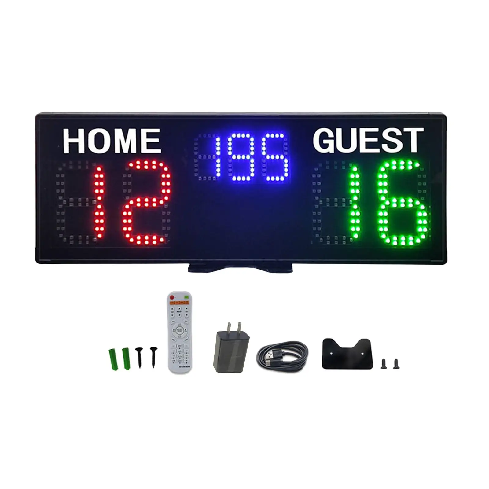 

Electronic Basketball Scoreboard with Remote Wall Mount Score Keeper Score Board for Competition Indoor Outdoor Sports Game