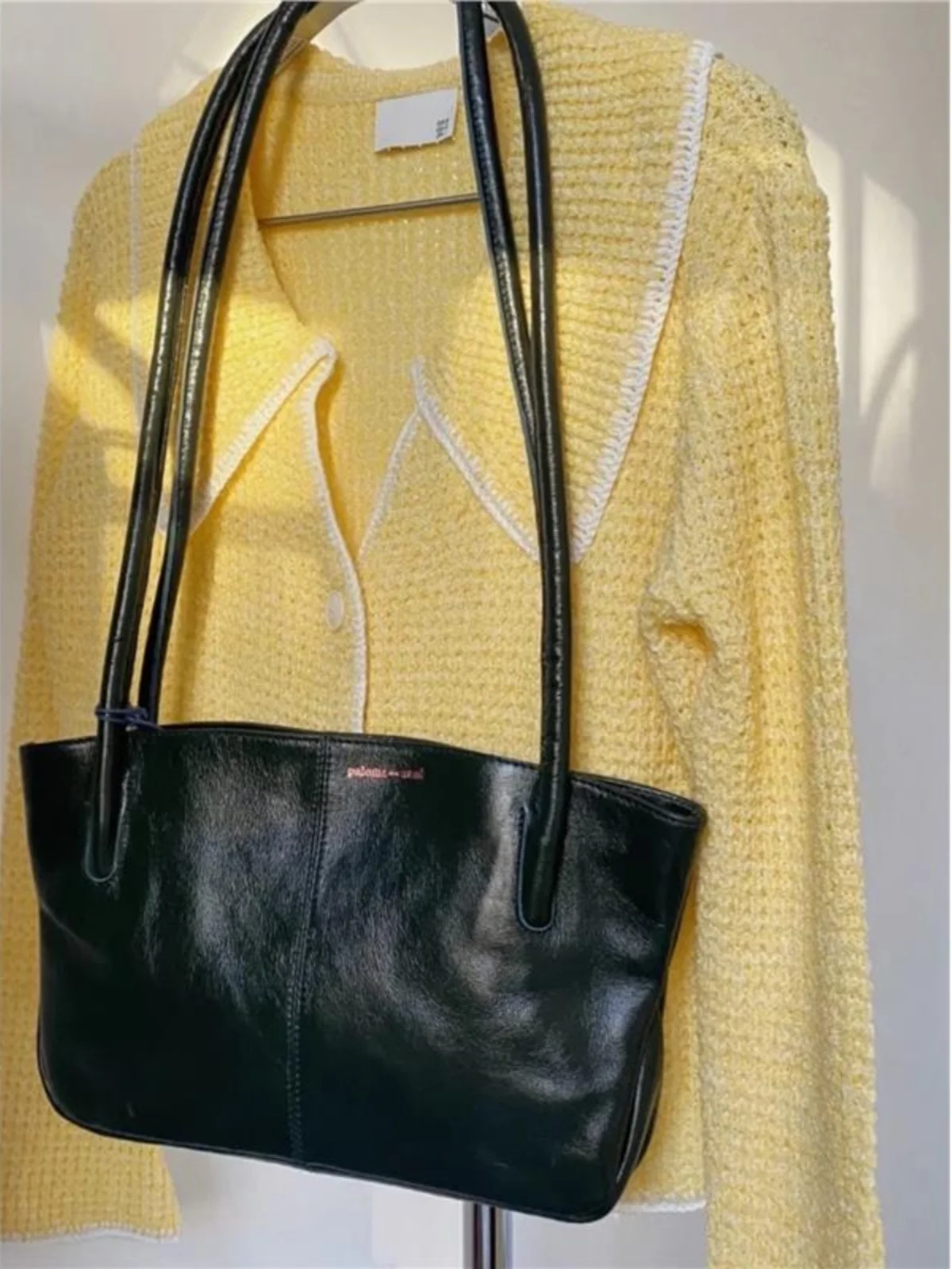 

Paloma Wool Vintage Top Layer Oil Wax Cowhide Tote Bag oulder Crossbody Bag Commute Large Size Leather Handbag