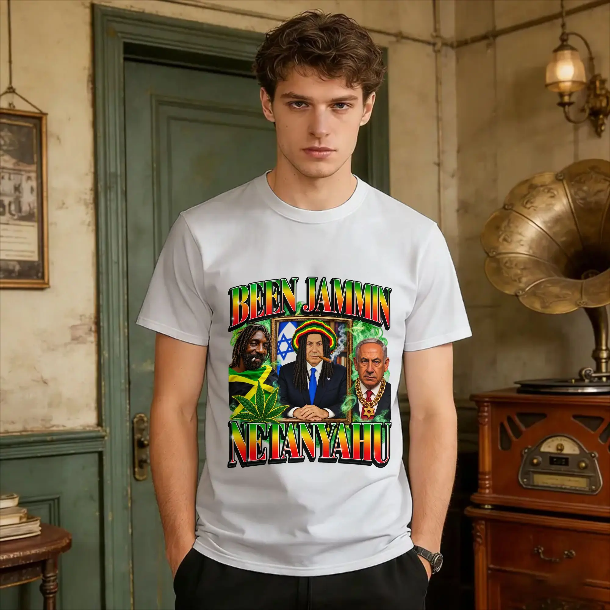 Benjamin Netanyahu  T Shirt Summer  Hip Hop T Shirts Cotton O-Neck Oversize Tees Short Sleeve Y2K Funny Tops