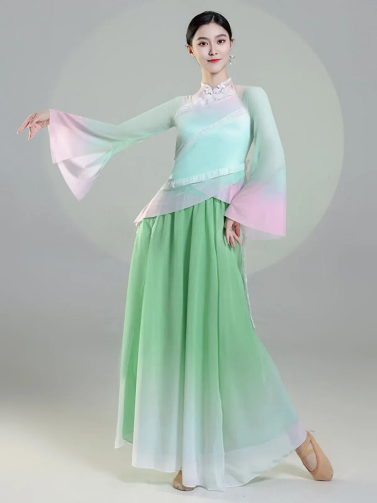 

Hanfu женский классический танцевальный костюм зонтик веер танцевальное платье для взрослых женщин Yangko платье народный квадратный танец костюмы Yangge