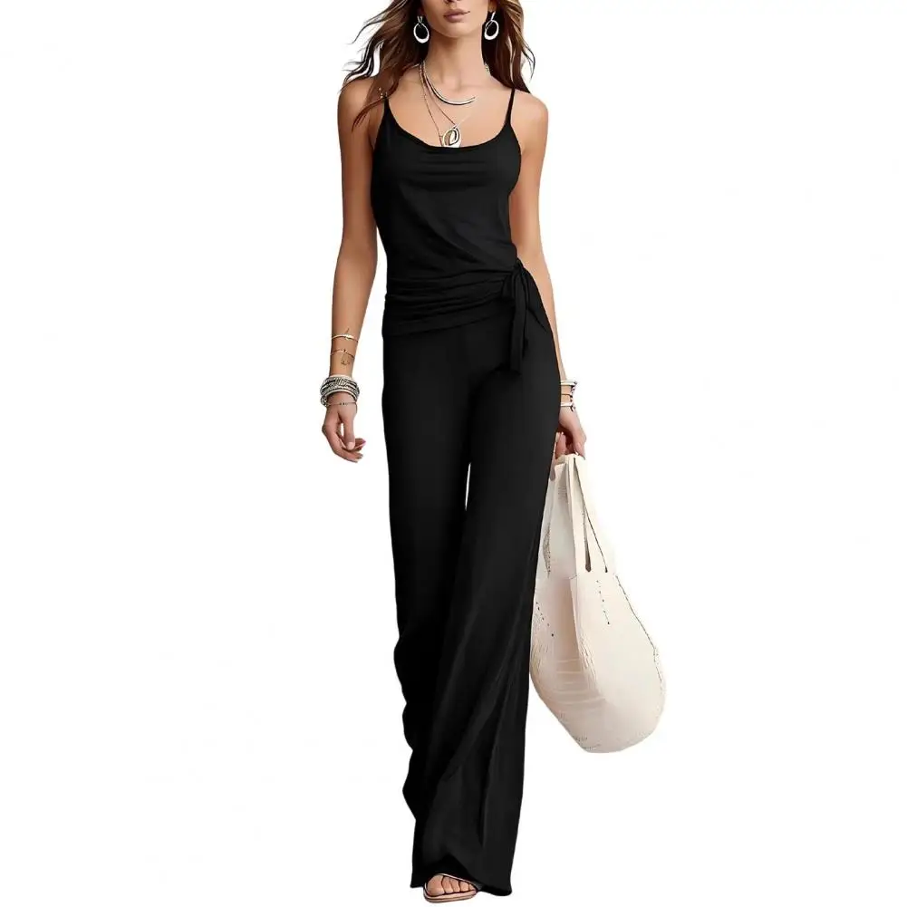 Plus Size Women Suit Summer Two Piece Outfits for Women Spaghetti Strap Tank Top Long Pant Lounge Tracksuit Matching Sets Women