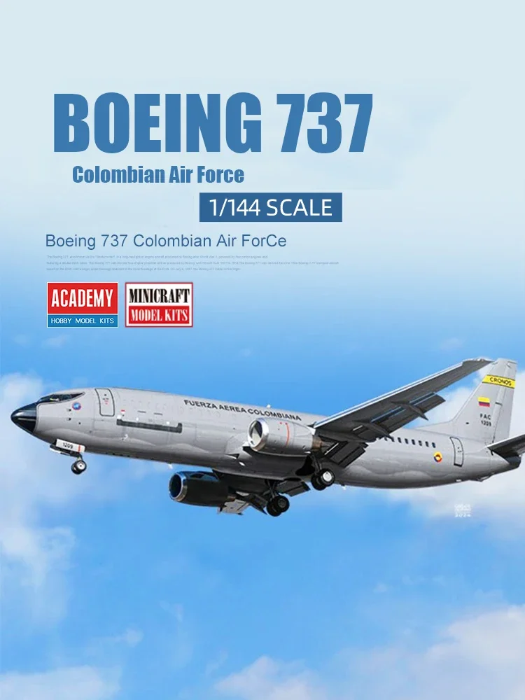 Academy Assembled Aircraft Model Kit 12639 Boeing 737 1/144