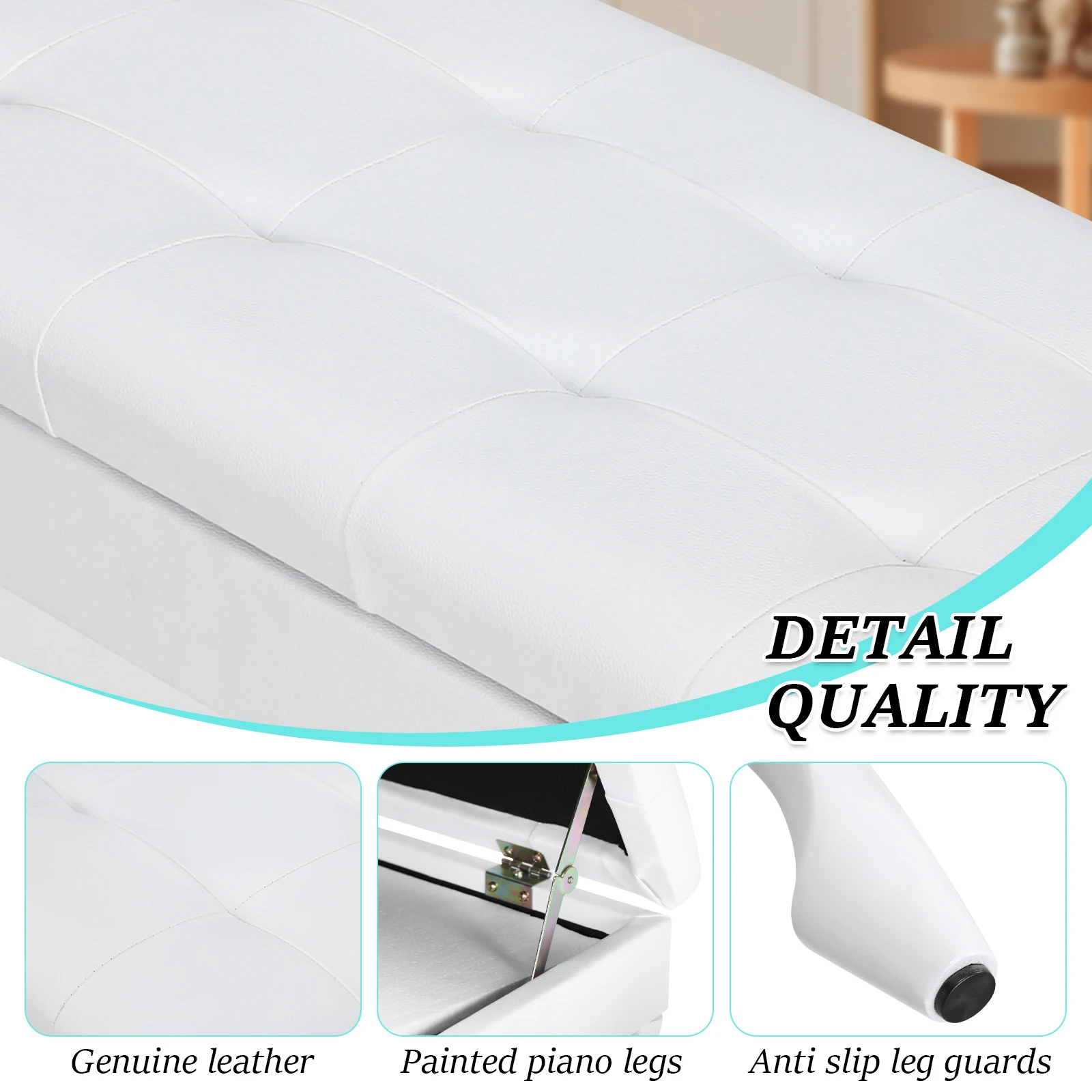 

Утолщенное кресло для фортепиано с книжной полкой, расширенное сиденье для клавишных инструментов, многофункциональная подъемная скамья для фортепиано, подарок для любителей музыки