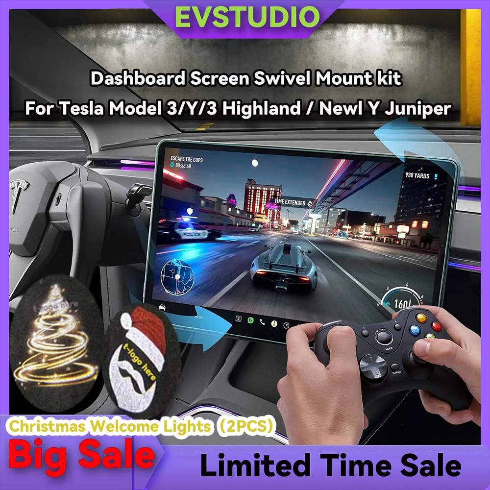 

for Tesla Model Y 3 Highland Juniper Swivel Holder Mount Tilt Navigation Screen Rotating Bracket Kit Display Monitor Rotate