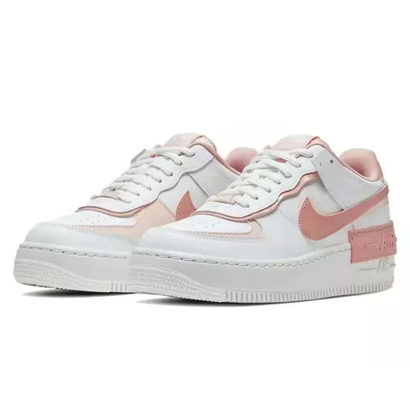 Nike-Chaussures de Skate Air Force 1 pour Femme, Basses Classiques AF1 SHADOW, Violet, Jaune