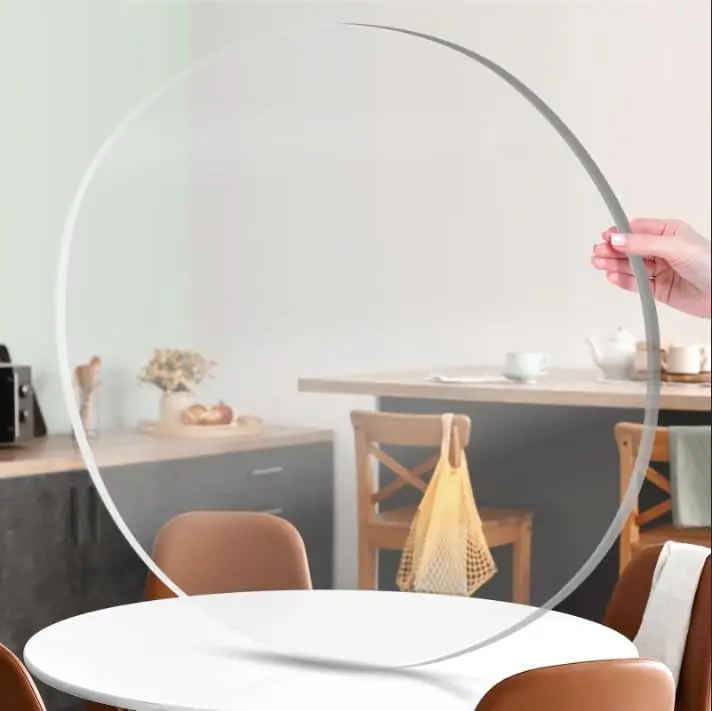 2Pcs Round Clear Acrylic Sheets, 24 Inch Diameter Transparent Circle Blanks, Round Plexiglass Disc, Circle PET Panel for DIY