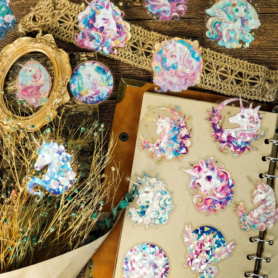 

50pcs Unicorn Waterproof Doodle Sticker DIY Motorcycles Stickers, for Car Laptop Phone Case Luggage Water Bottle Cup