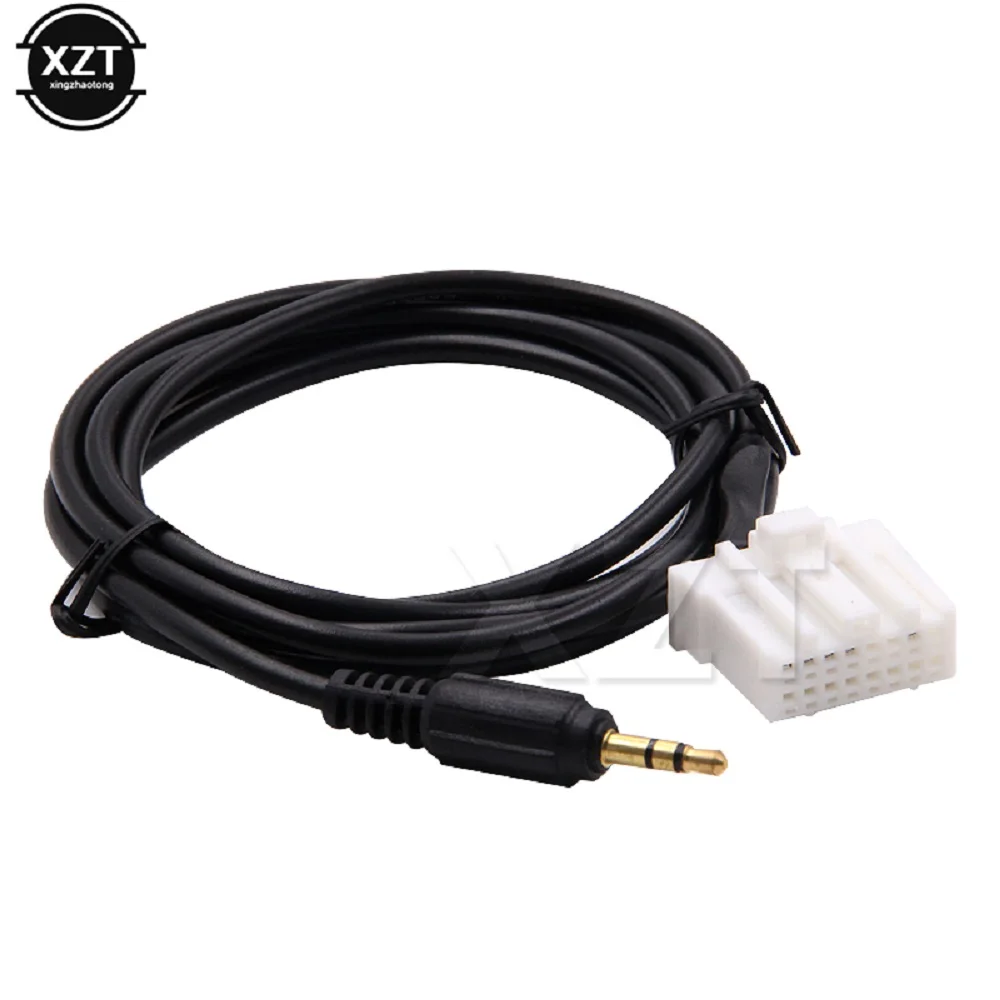 Car 3.5mm AUX Audio CD Male Interface Adapter Cable For Mazda 2 3 5 6 RX8 MX5 2006-2013 for MP3 Mobile phone to Car Audio System