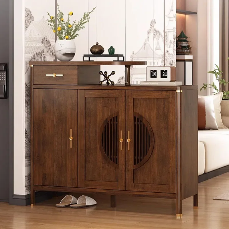 

Wooden Slippers Shoe Cabinet Storage Organizer Display Living Room Designer Luxury Shoe Shelf Modern Zapatero Home Furniture