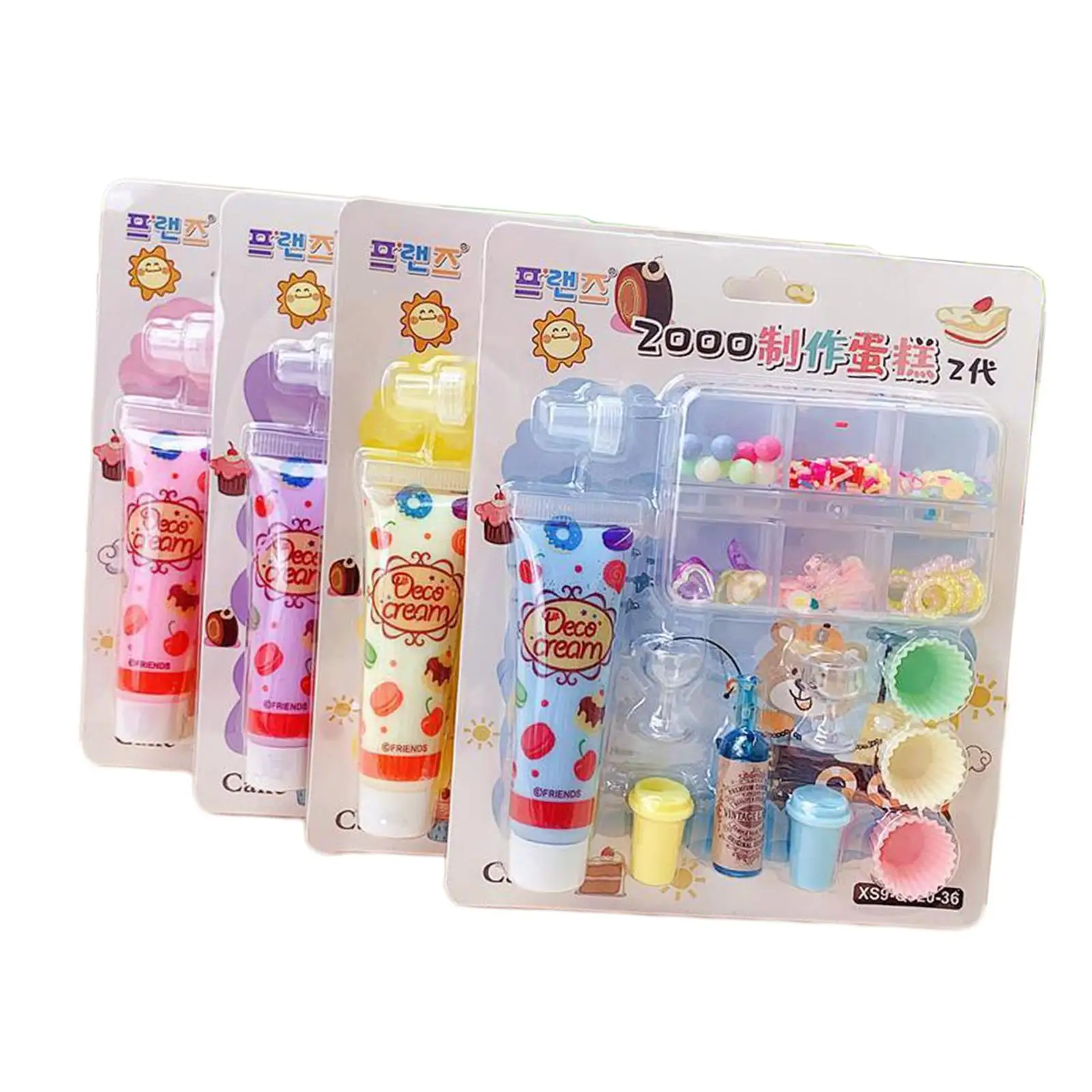 Cream Glue Craft with Accessories Birthday Gifts Simulation Cream Glue Set