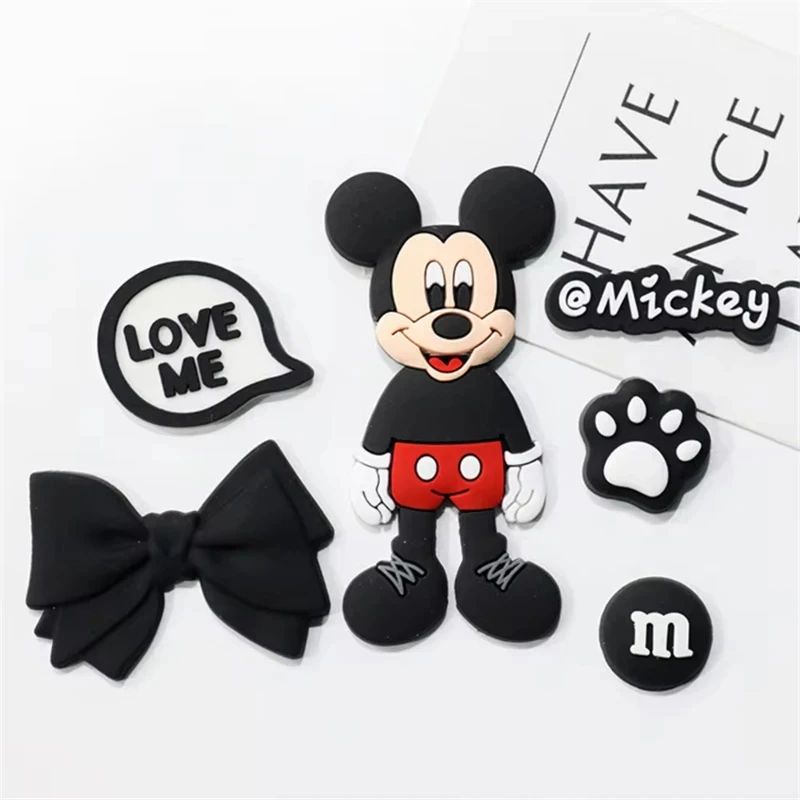 MINISO 13pcs Disney Mickey and Minne Cartoon Charms for Clog Different Matching Sandals Wristbands Bracelets Xmas Party Gifts image 4