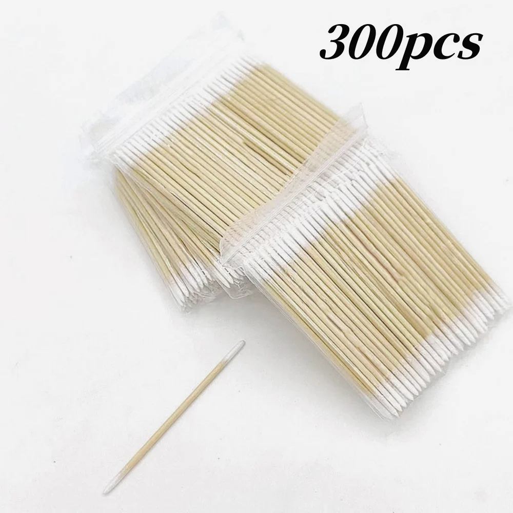 100/300/500 Nagels Houten Tip Katoen Stok Knoppen Wegwerp Ultra-Detail Corrector Nagellak Remover Schone Sticks manicure Gereedschap