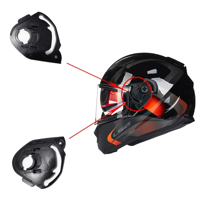 Helmet Shield Base Holder 1 pair Replacement Parts Windscreen Holder Base Visor Parts For LS2 FF320 328 353 800 OF569