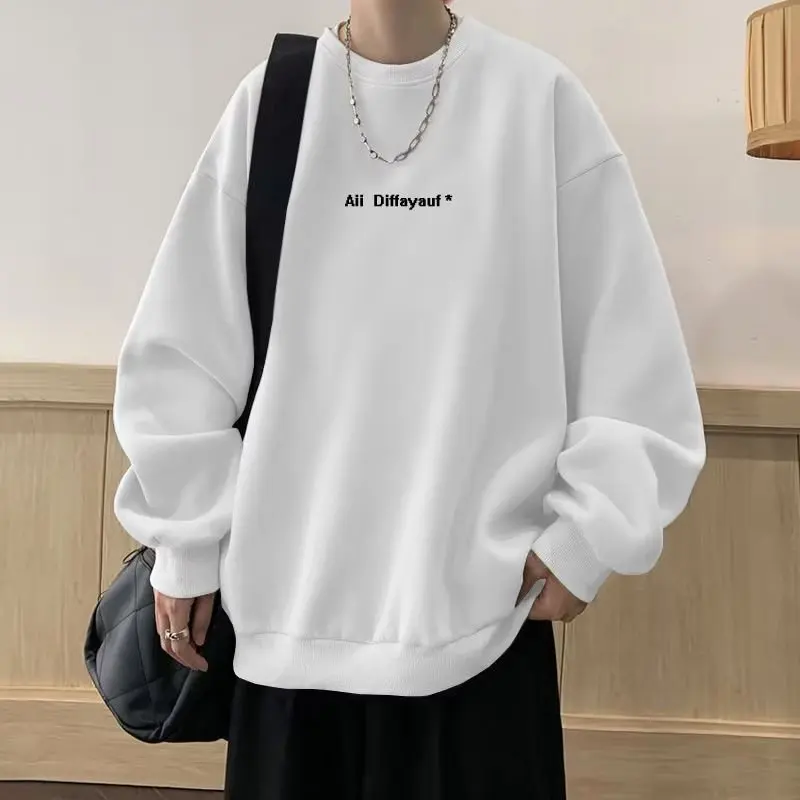 American Letter Print Unisex Tops 2023 Streetwear Sweetshirt Men Hip Hop Fashion Streetwear Y2k Man Street Loose Sweatshirt