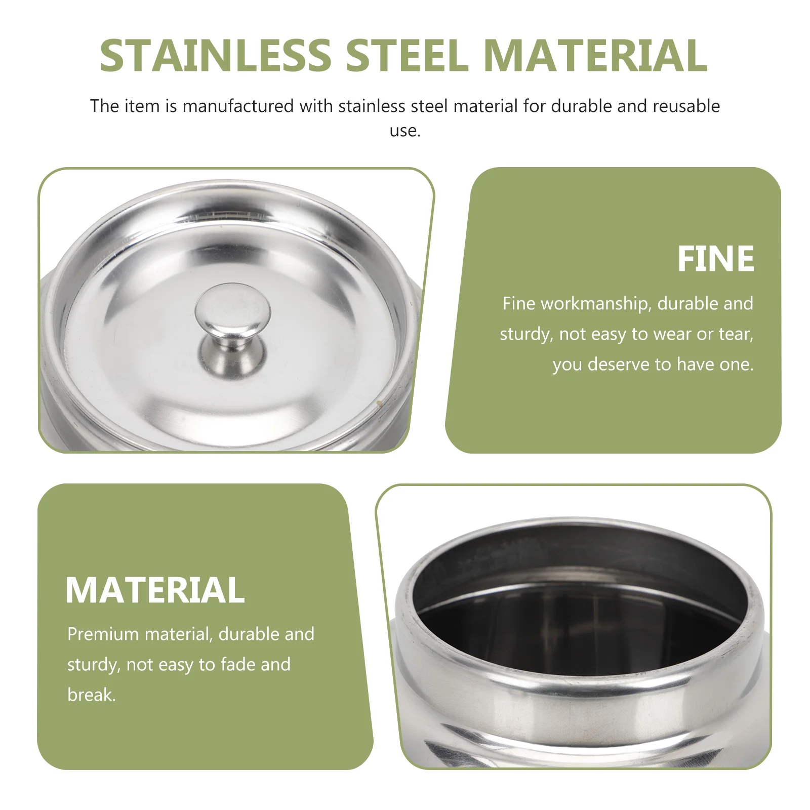 

Stainless Steel Tea Canister Sealed Jar for Home Kitchen Silver Storage Container Tea Gift Bucket Reusable Tin Office Restaurant