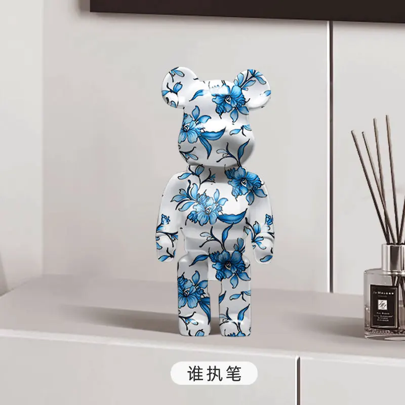 

28cm Aesthetic Bear Figure Ceramics Violent Bear Statues Figurine Sculptures Decor Luxury Living Room Decoration Home Ornament