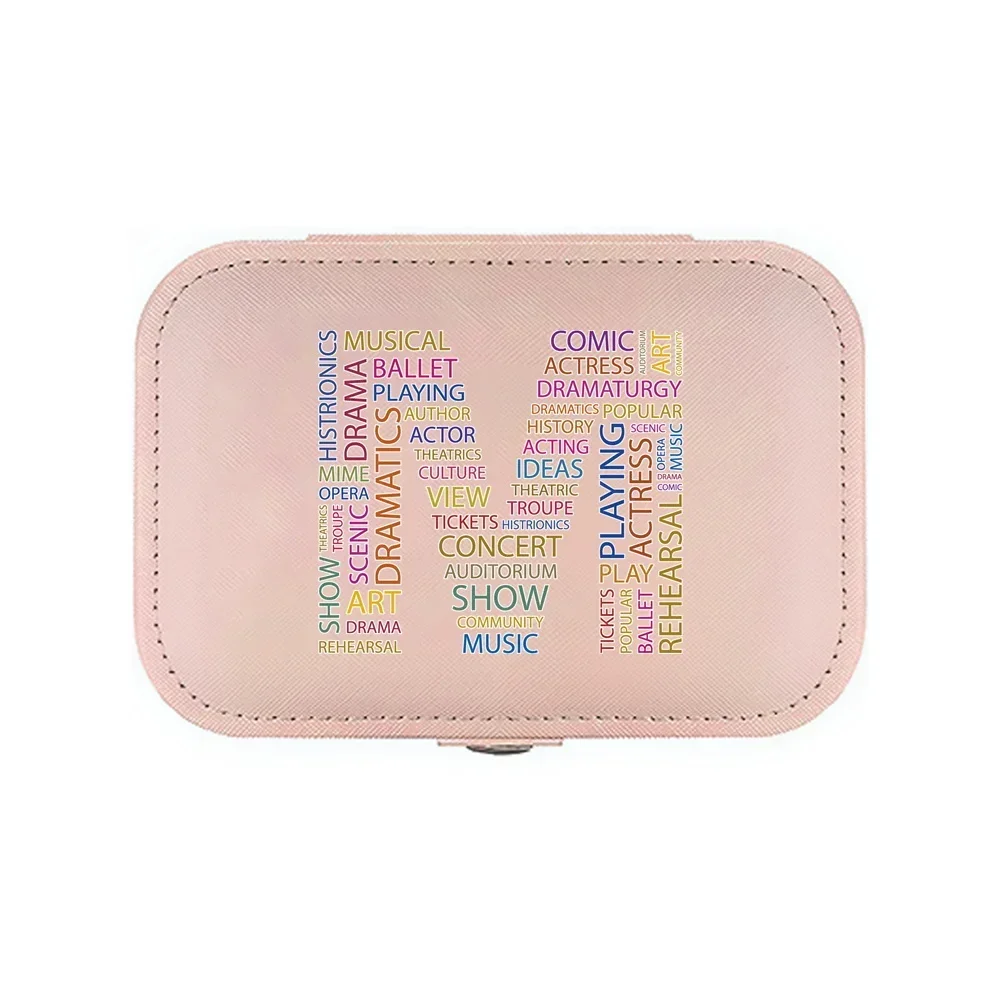 

Jewelry Box Large Size Text Printing Series 2025 New High-end Exquisite Ring Case Portable Jewelry Organizer Display