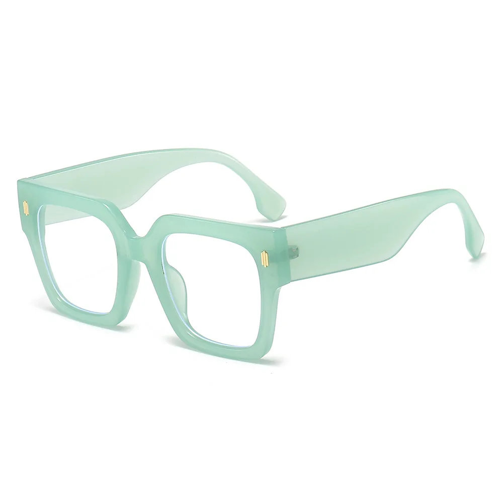 European and American square large-frame anti-blue glasses, fashionable men's and women's cross-border glasses ins street shooting anti-blue flat glasses view 7