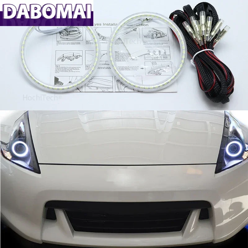 

ДХО для Nissan 370Z 2009 2010 2011 2012 2013-2015 Супер яркий белый цвет 3528 SMD Led Angel Eyes Комплект дневных ходовых огней
