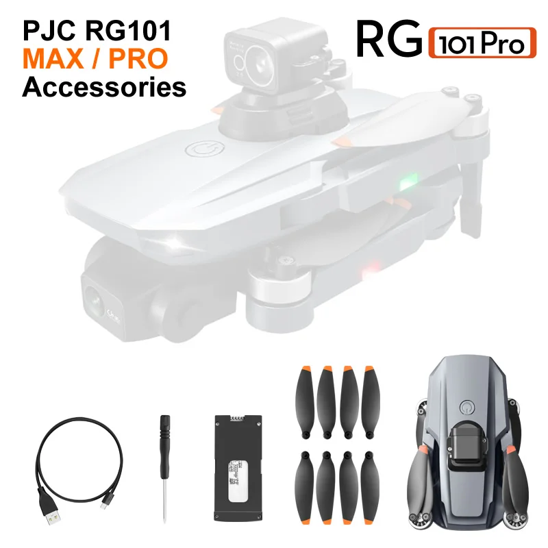 RG101 Pro MAX GPS RC Drone Blade Battery Parts Accessories Folding Quadcopter Propeller Replacement Spare Brushless Motor Set