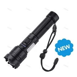 2024 Newest Shot Long 3000M White LED Flashlight Tactical Torch Outdoor Lighting Waterpoof Climbing Camping COB Zoomable Light