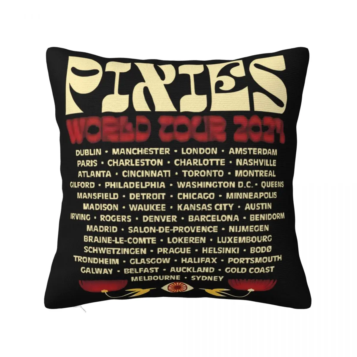 Official Pixies World Tour 2024 Moth Head 1 Pillows Cover For Pillow Cushions For Living Room Pillow Case Pillow Cover