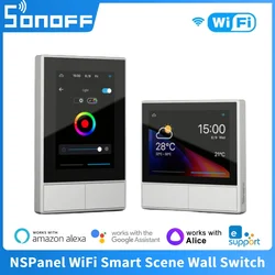 SONOFF NSPanel 스마트 씬 월 스위치, 와이파이 스마트 온도조절기 디스플레이 스위치, 알렉사 구글 홈용 올인원 컨트롤, EU 미국