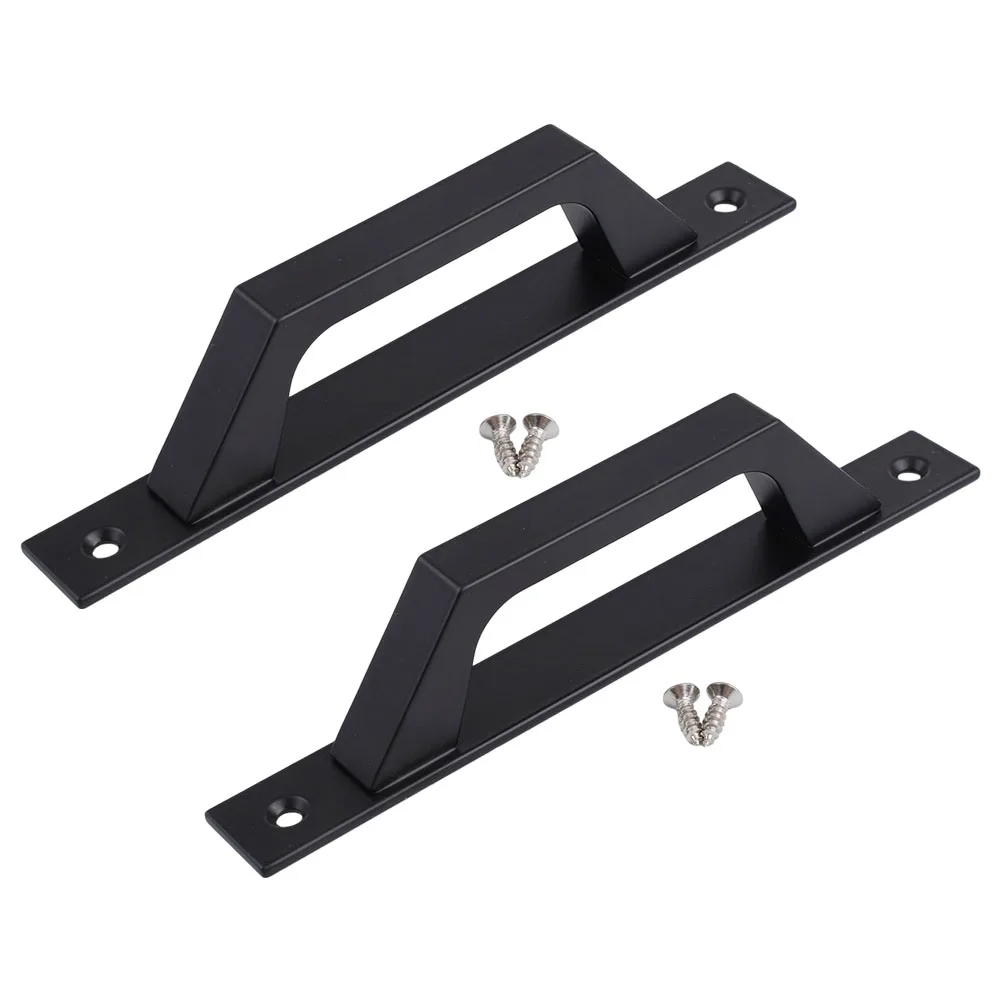 

For Barn Doors Heavy Duty Handle Barn Door Handle 200*25*42MM Black Iron Handle Aluminum Alloy Material Elegant Finish