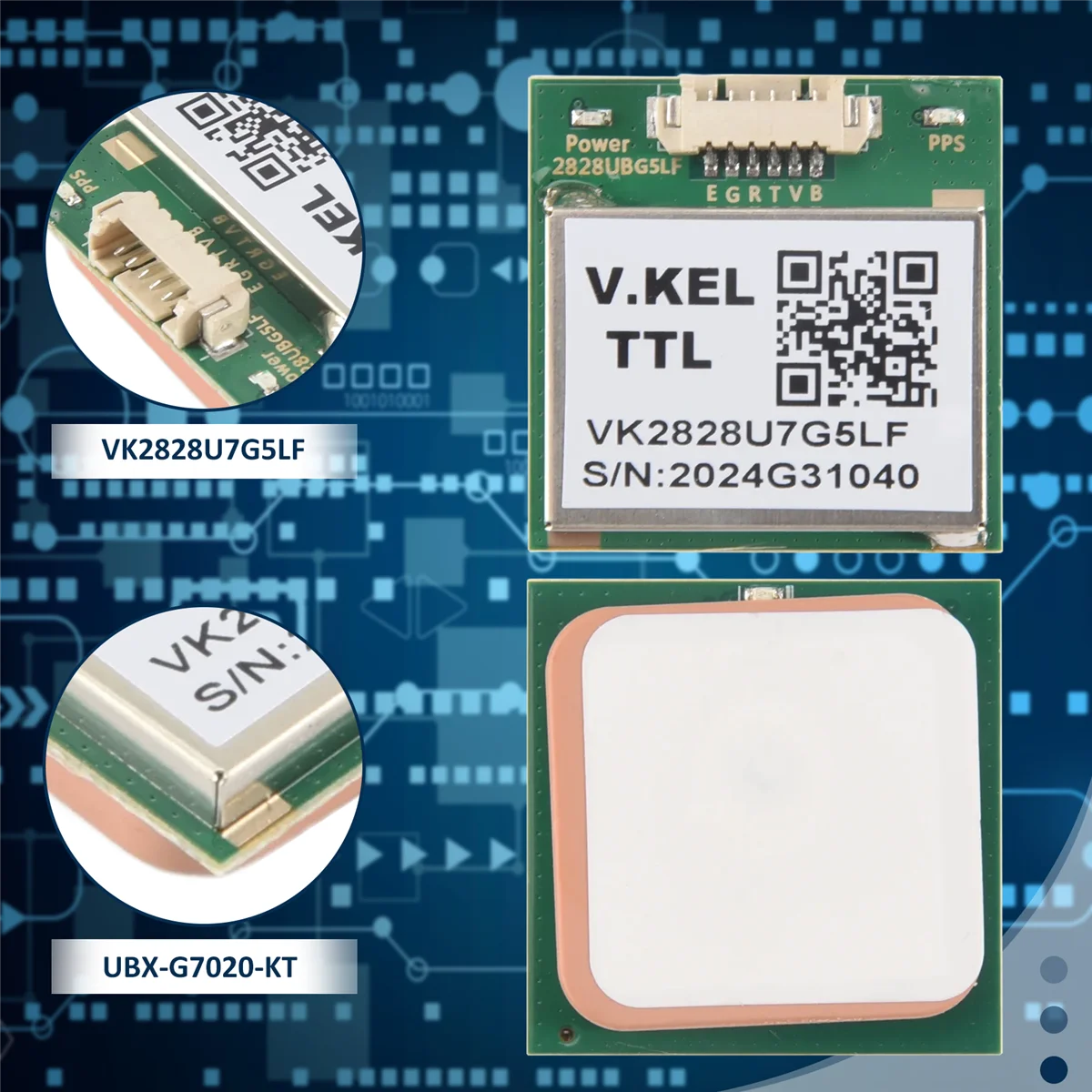 

MSOR VK2828U7G5LF GPS-модуль TTL 1–10 Гц с антенной FLASH Управление полетом GPS-модель