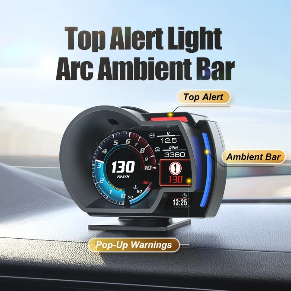 

Автомобильный HUD-дисплей A520: Умный спидометр с OBD+GPS, универсальный проекционный дисплей для автомобиля