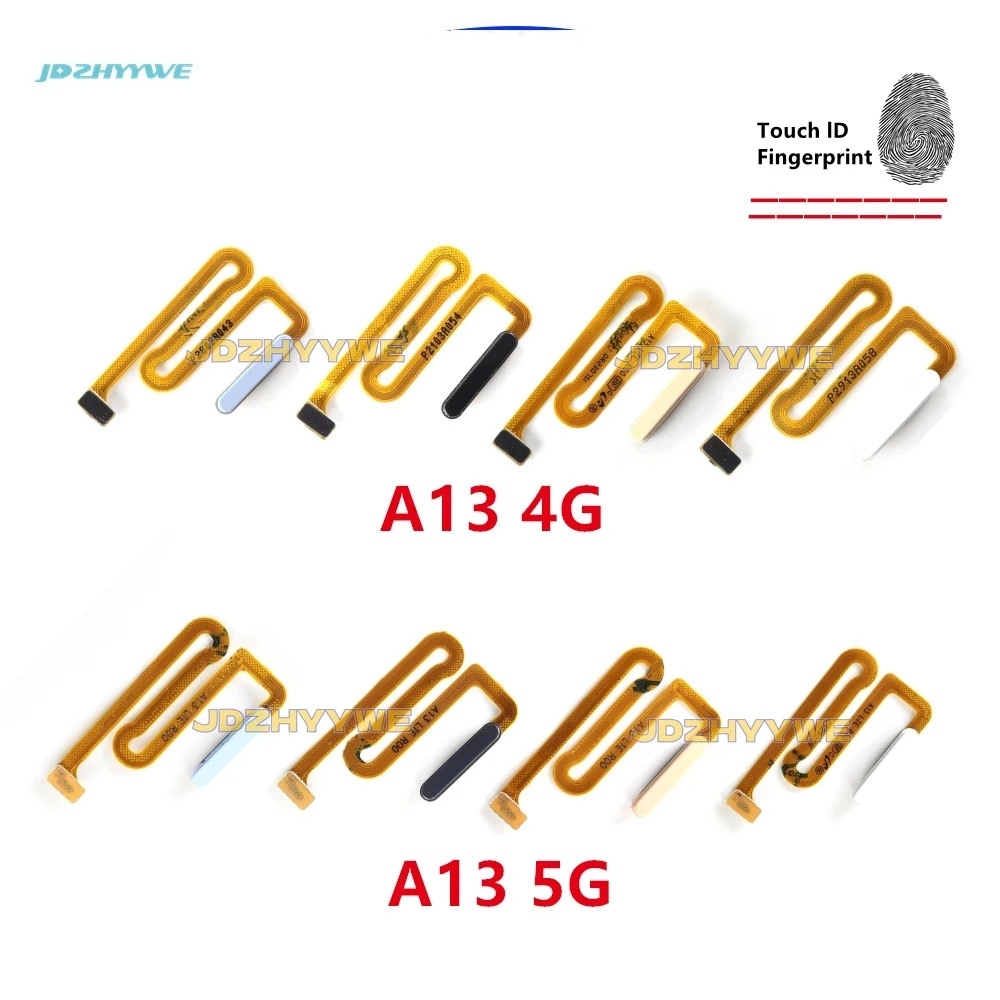 Botón de inicio para Samsung Galaxy A13, Sensor de huellas dactilares, Cable flexible de alimentación de retorno, 4G, 5G, A135F, A136B, 1 unidad