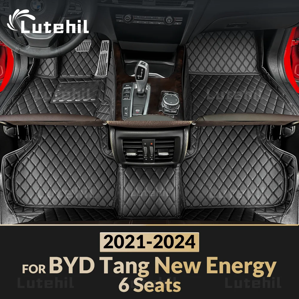 

Автомобильные коврики на заказ для BYD Tang New Energy 6 мест 2021-2024 2023 2022, ковровое покрытие, детали интерьера, аксессуары