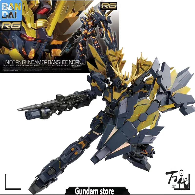 

Bandai Original RG 1/144 RX-0 UNICORN GUNDAM 02 BANSHEE NORN Anime Action Figure Model Anime Robot Toy Gifts Kids