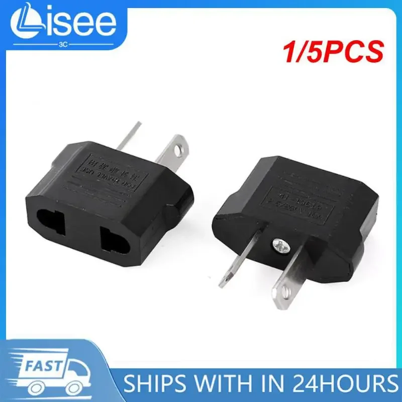 1/5PCS 4.0/4.8mm EU Plug Adapter EU US To Euro US Plug Converter American Converter Socket Travel Household Power Adapter