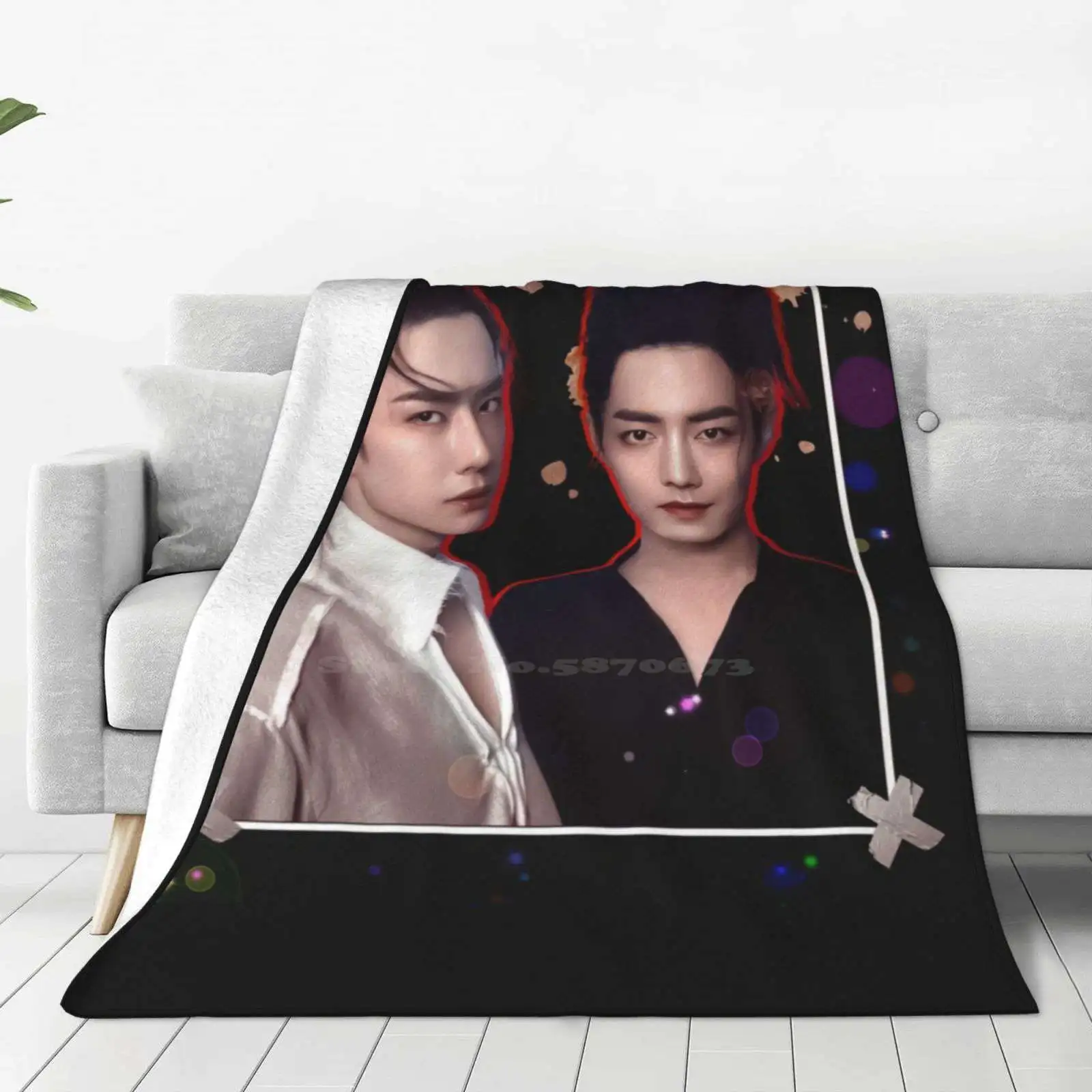 Wang Yibo / Xiao Zhan Shaggy Throw Soft Warm Blanket Sofa/Bed/Travel Love Gifts Why R U The Series 2Gether The Series Together