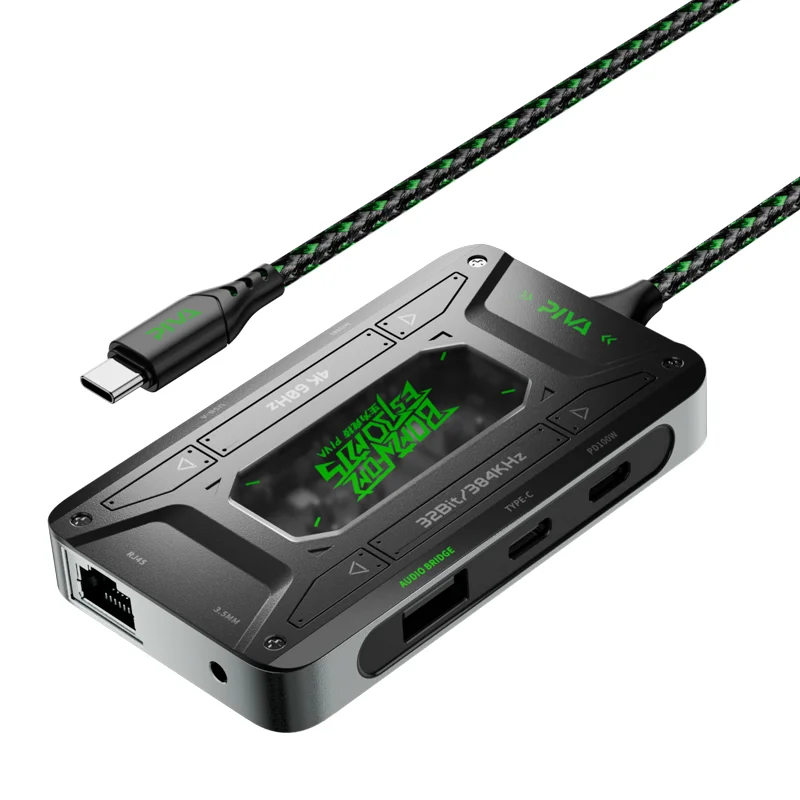 

Exquisite Production DS7PRO Esports Docking Station 100W Fast Charge Audio Adaptor