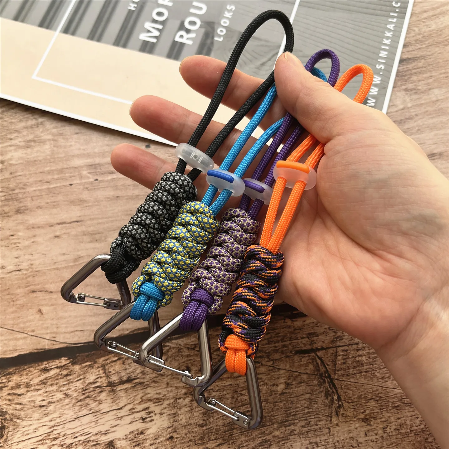 

Keychain for Bags Heavy Metal Keyring Cellular Pendant Lanyard Adjustable Key Chain Accessories Outdoor Landyard Portable Rope