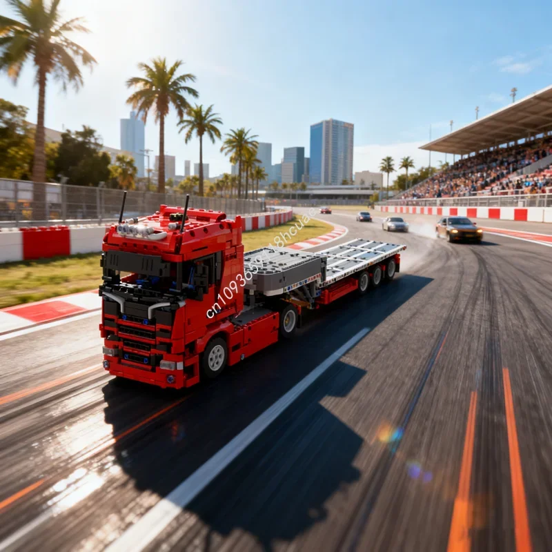 

1620pcs MOC Scania Truck And Steering Trailer Model Building Christmas Gift Blocks Architecture Toy DIY Idea Education Birthday