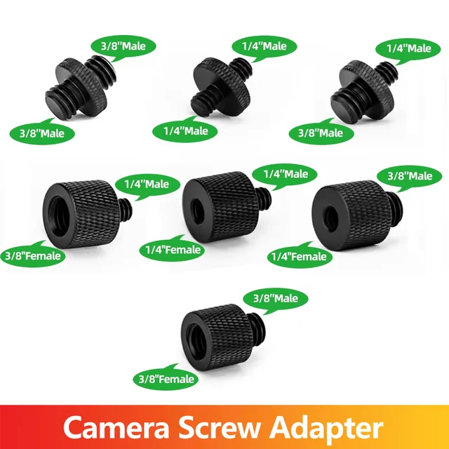 Zestaw adapterów śrubowych do mocowania kamery GoPro DJI Osmo insta360 SJCAM Statyw Mikrofon Lampa błyskowa 1/4 do 1/4 3/8 M6 M8 M5