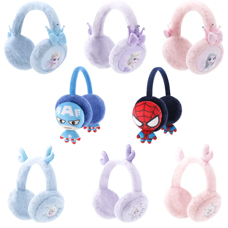 Disney Movie Frozen Elsa Ear Warmer Childrens Earmuffs Princess Winter Kawaii Warm Baby Earmuffs Girls Earbags Christmas Gifts