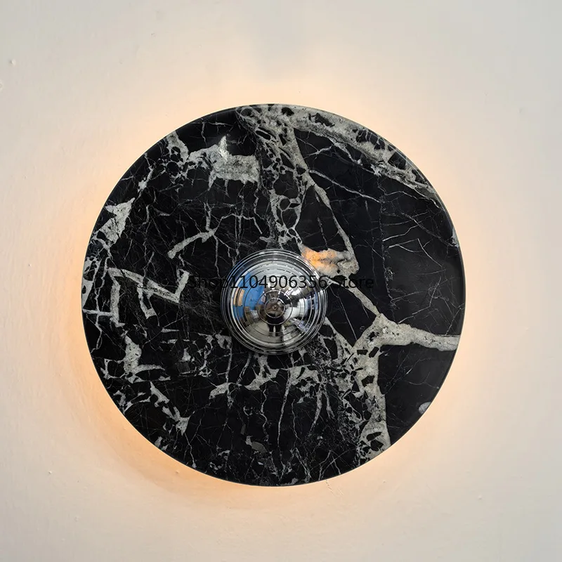 

for Natural marble wall lamp entrance living room bedroom aisle big white flower charging model plus touch switch