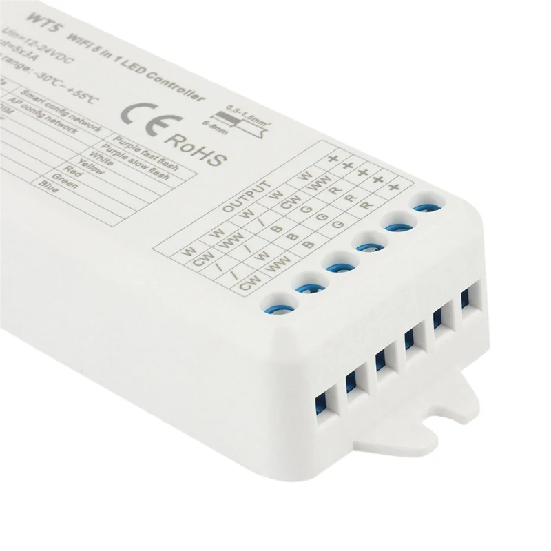 5X Tuya LED Controller 5 In 1 Dimmer CCT RGB RGBW RGBCCT Strip Smart Life Wifi 2.4G RF Remote Controller 12-24V WT5-A78G