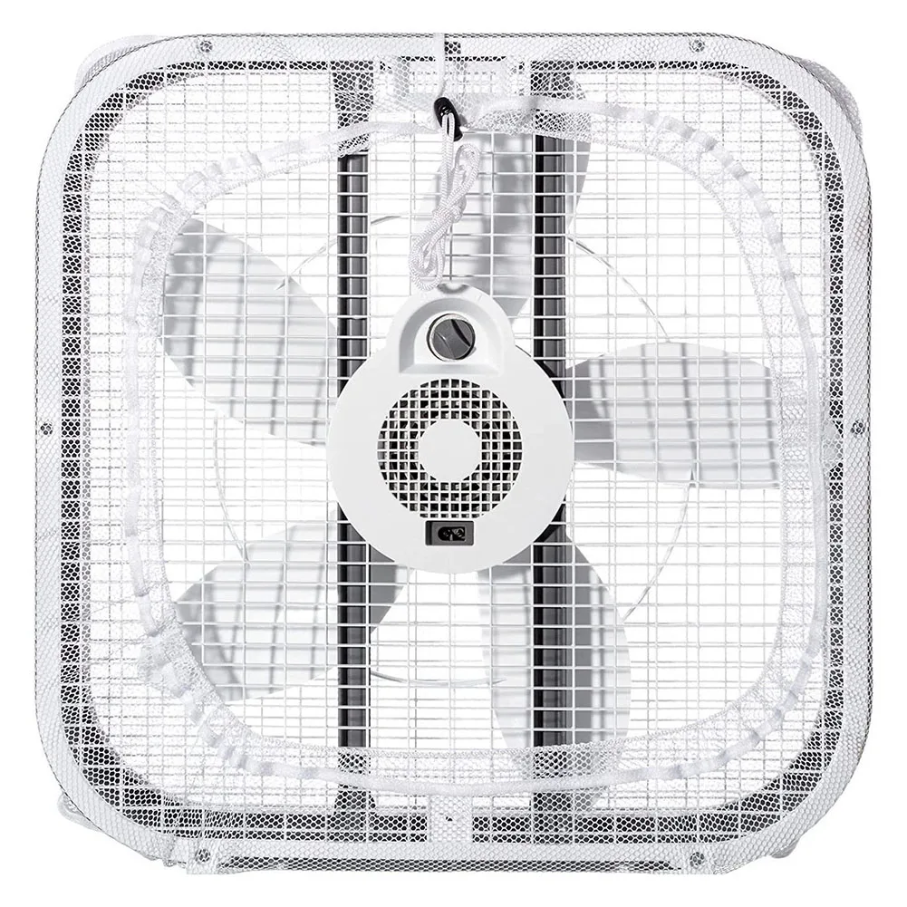 Window Box Fan Mesh Cover Safe Design for 20 Inch Fans Easy Installation with Drawstring and Reusable Material