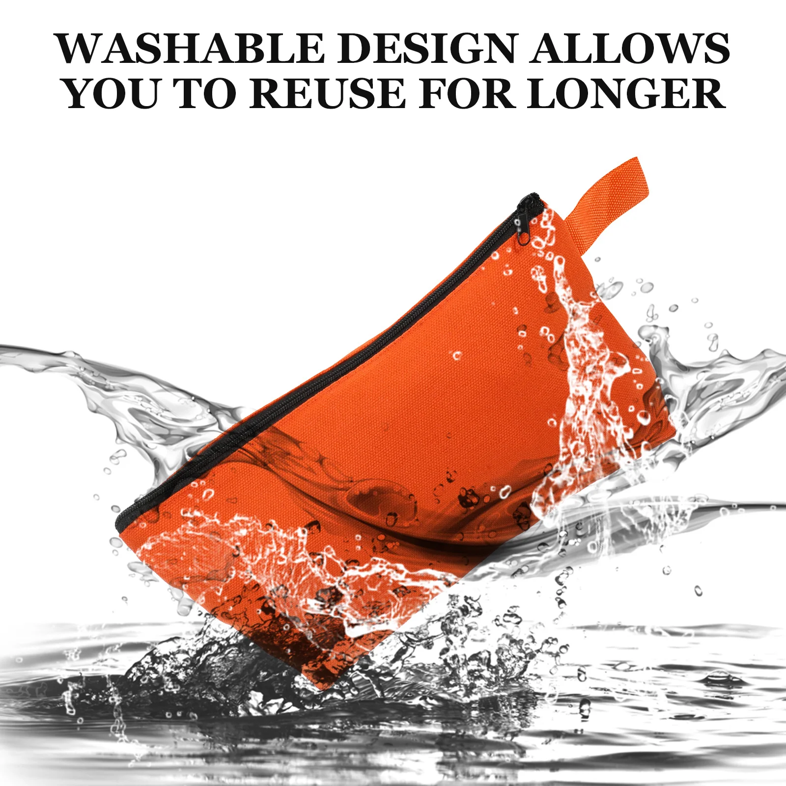 

6Pcs Canvas Tool Pouch Sturdy Zipper Storage Bag for Small Medium Tools Versatile Organizer Pouch for Travel Electronics Brushes