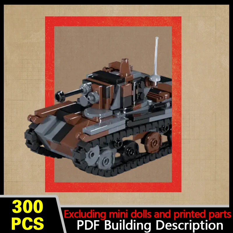 M38 Light  Military Tank Model MOC Building Bricks War Equipment Modular Technology Gifts Holiday Assemble Children Toys Suit