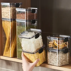 Voedselopslag Keukencontainers Plastic Doos Potten Voor Bulk Granen Keuken Organisatoren Voor Pantry Organizer Potten Met Deksel Home Set