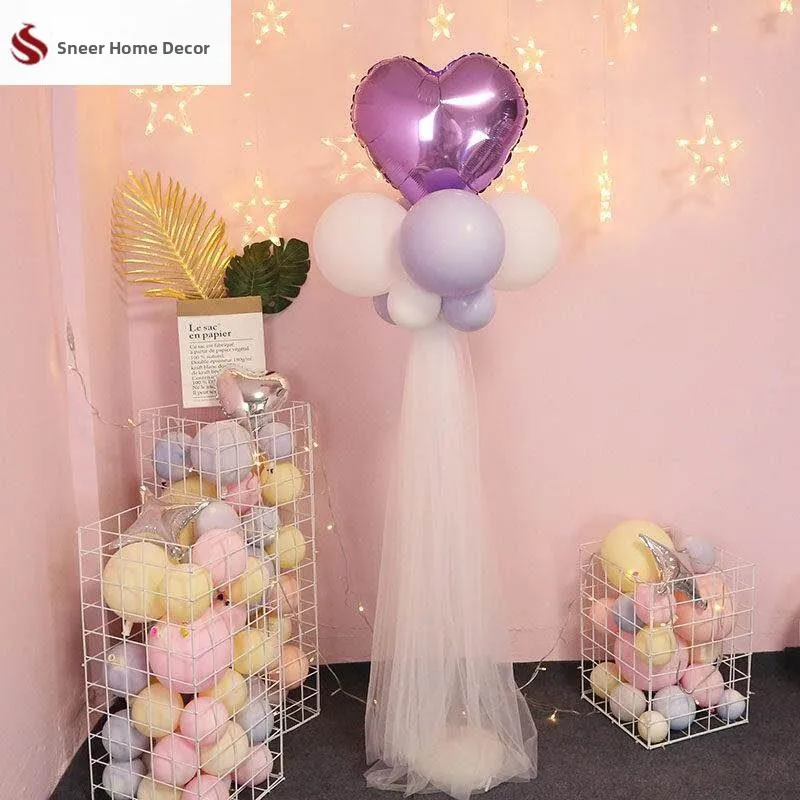 

Valentine's Day Atmosphere Decoration Balloons Arch Guide Pathway Celebration round Latex Balloons Moving Opening Ceremony